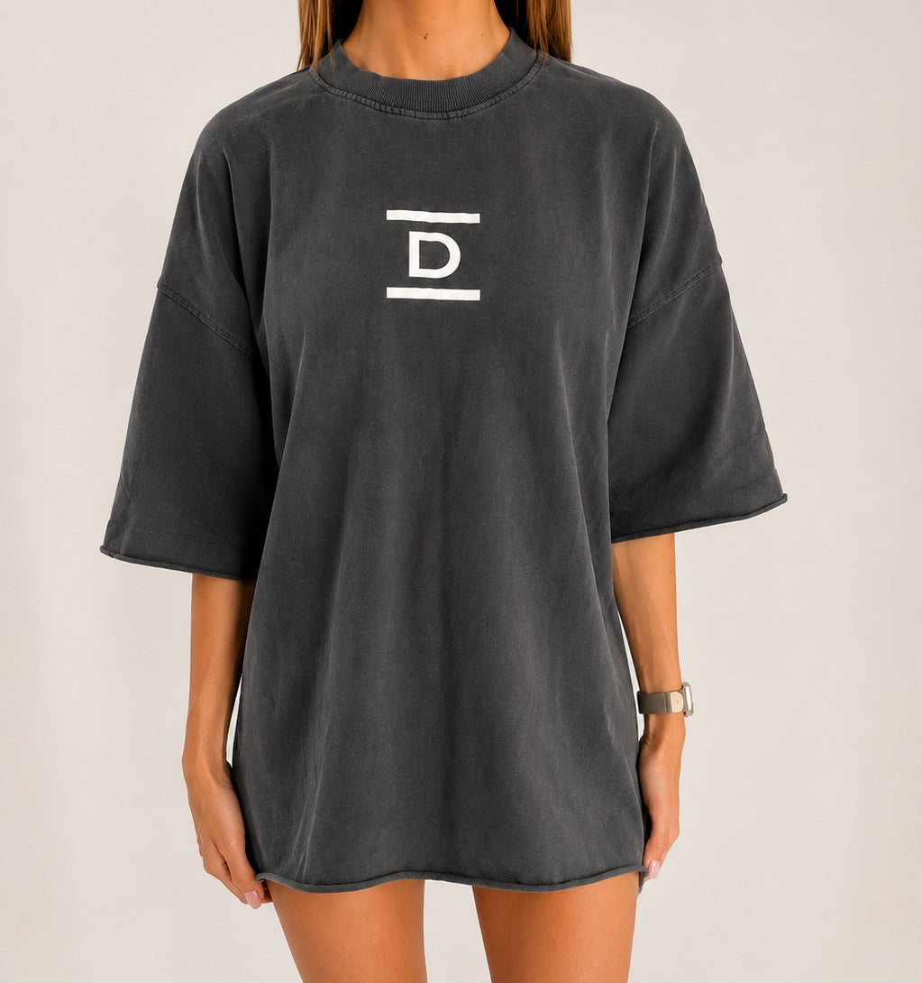 Oversized Tee - Washed Charcoal